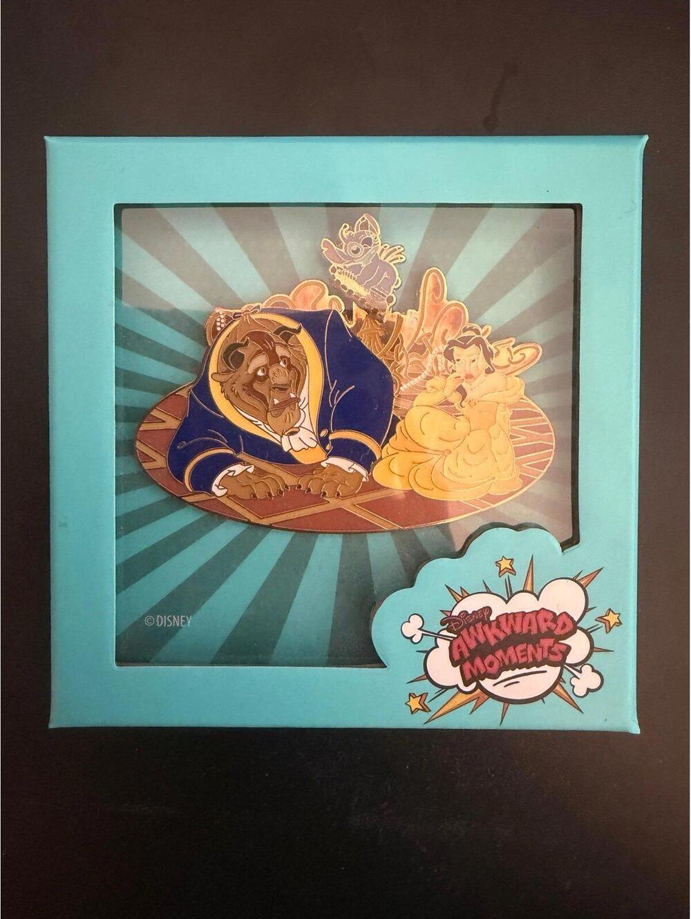 Disney Pin - Stitch, Beast and Belle - Awkward Moments - Beauty - Jumbo Disney